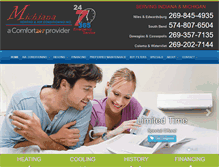 Tablet Screenshot of michianahvac.com